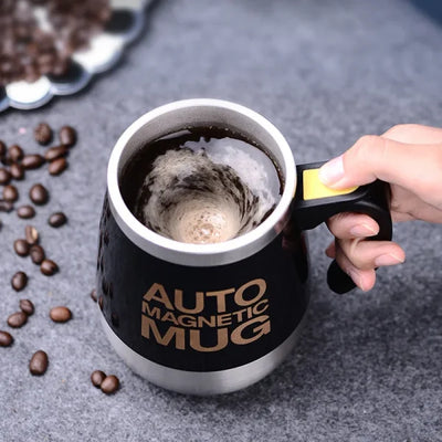 Auto Magnetic Mug 400ml Coffee Milk Mix Cups 304 Stainless Steel ( Battery Operated ) (random Color)