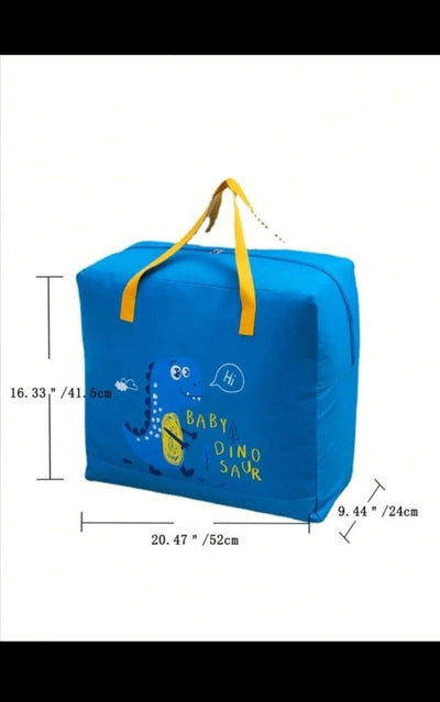 Baby Dinosaur Cloth Organizer And Storage Handbag Portable | Only Blue Color Available.