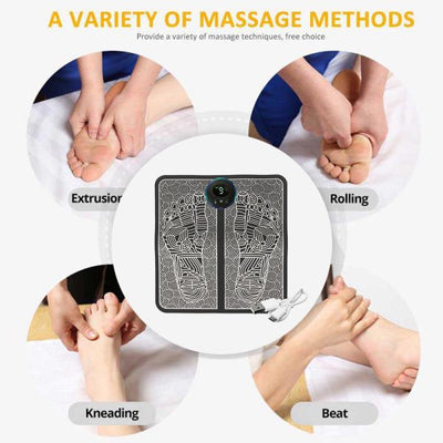 Beauty Ice RollerEms Foot Massager Mat Electric Usb Charging Smart Display Tens Acupuncture Feet Cushion Blood Circulation Pad Health Care Home